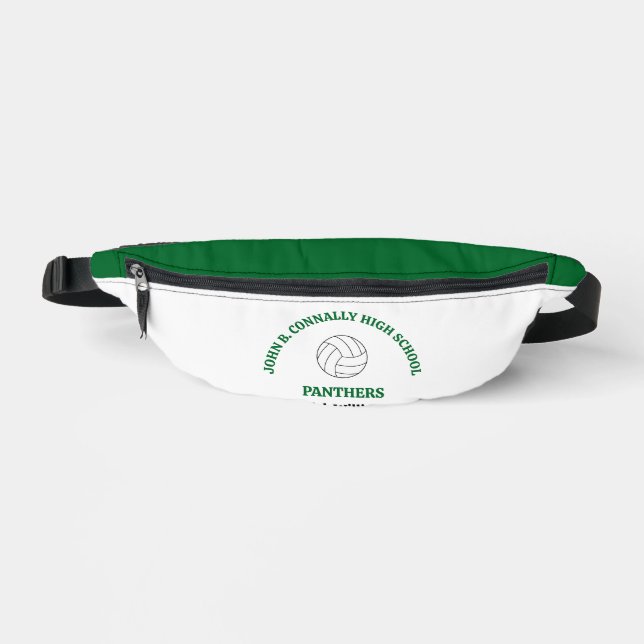 Green High School Volleyball Player Personalized Fanny Pack (Front)