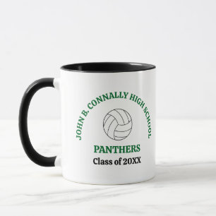 Green High School Volleyball Player Personalized Mug