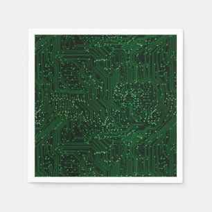 Green high tech chip technologies napkin