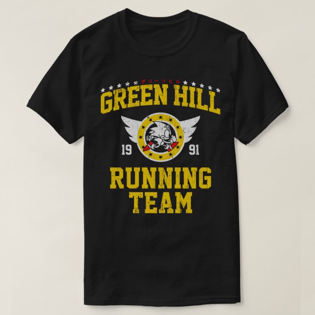 Green Hill Running Team T-Shirt (Design Front)