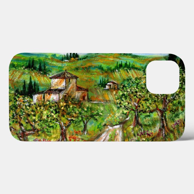 GREEN HILLS AND OLIVE TREES IN TUSCANY LANDSCAPE Case-Mate iPhone CASE (Back (Horizontal))