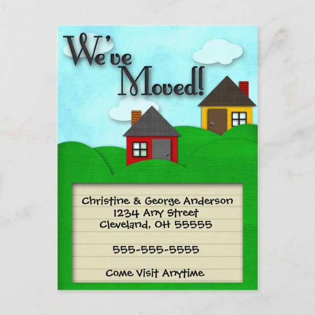 Green Hills Moving Announcement Postcard (Front)