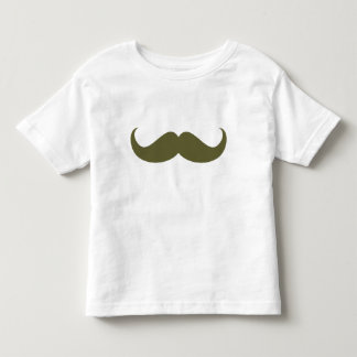 Green Hipster Moustache Toddler Tee