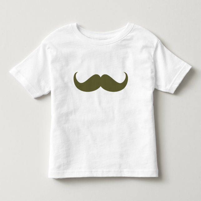Green Hipster Moustache Toddler Tee (Front)