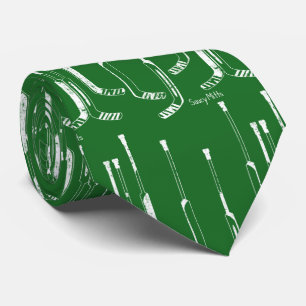 Green Hockey Goalie Sticks Tie