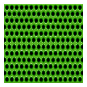 Green Holed Grill Pattern Poster