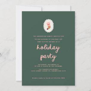 Green Holiday Modern Festive Christmas Party  Invitation