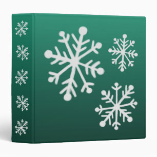 Green Holiday Snowflake Scrapbook Binder