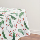 Green Holly and Red Berry Christmas Pattern