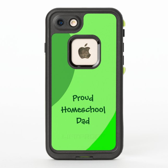 Green Homeschool Dad LifeProof iPhone Case (Back)