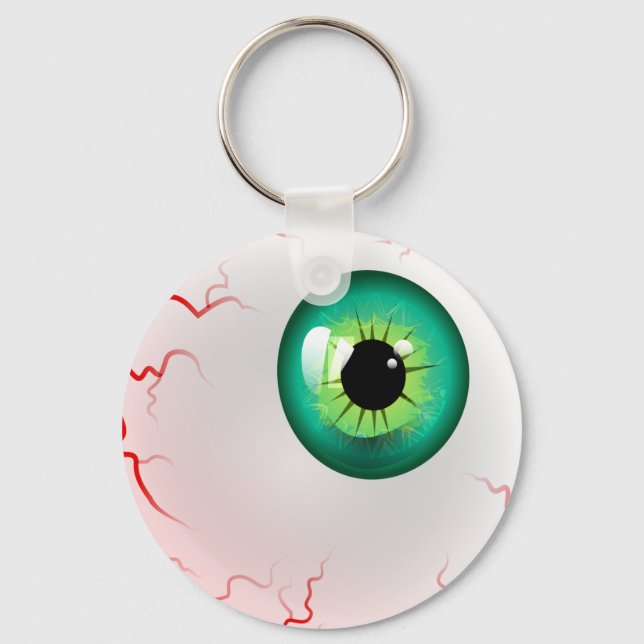 Green Horror Eye ball Keychain (Front)