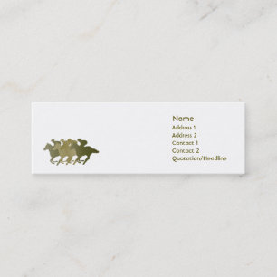 Green Horse - Skinny Mini Business Card