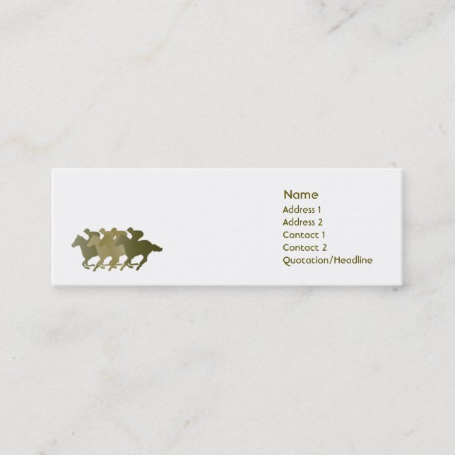 Green Horse - Skinny Mini Business Card (Front)