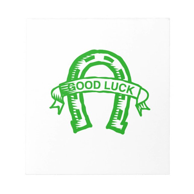 Green horseshoe St. Patrick day Notepad (Front)