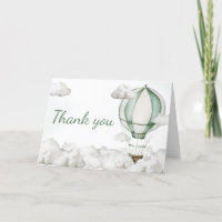 Green Hot Air Balloon Baby Shower