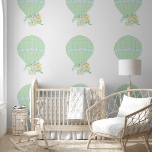 Green Hot Air Balloon Wallpaper