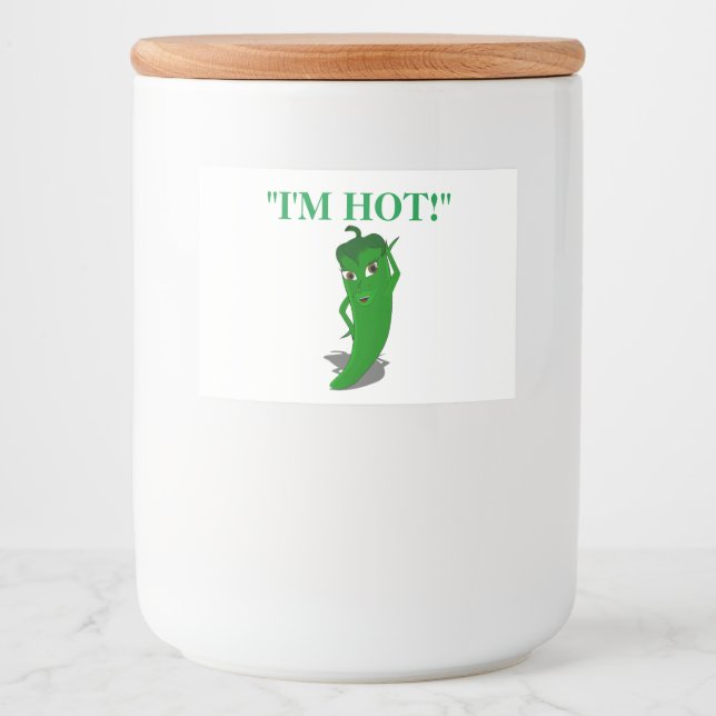 Green Hot Pepper Diva Food Label (Front)