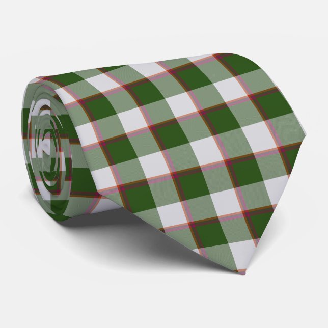 Green House and Mischka Gray Plaid Neck Tie (Rolled)