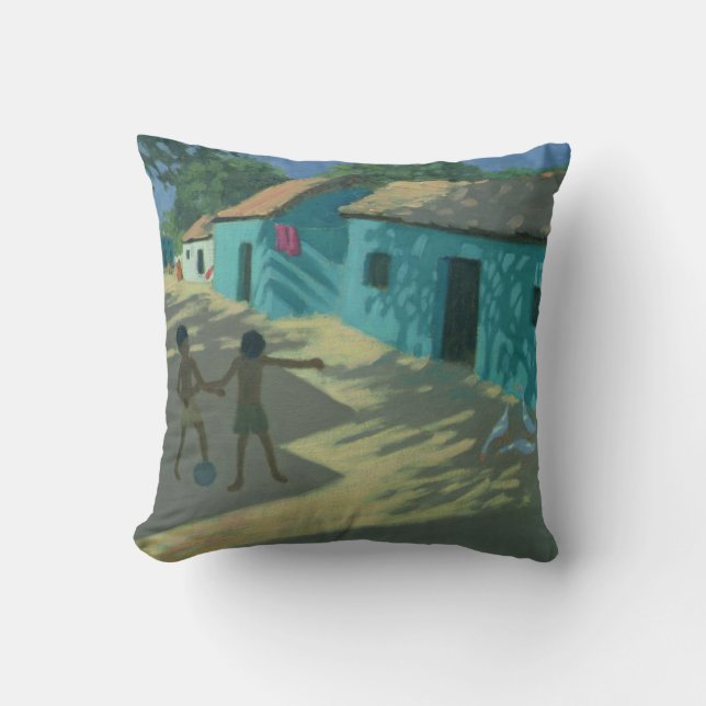 Green House India Throw Pillow (Front)