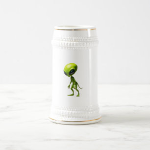 Green humanoid beer stein