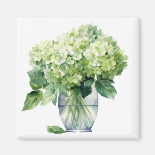 Green Hydrangea Magnet