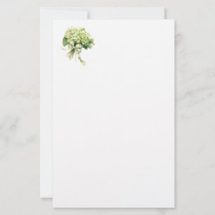 Green Hydrangea Stationery Paper