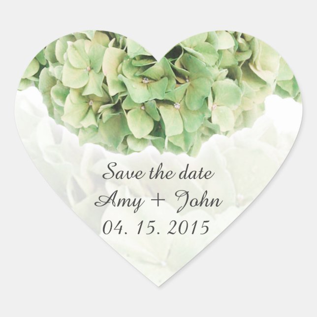 Green hydrangea wedding favour tags hydrangea2 (Front)
