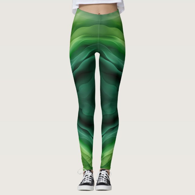 Green Hymn in Motion Leggings (Front)