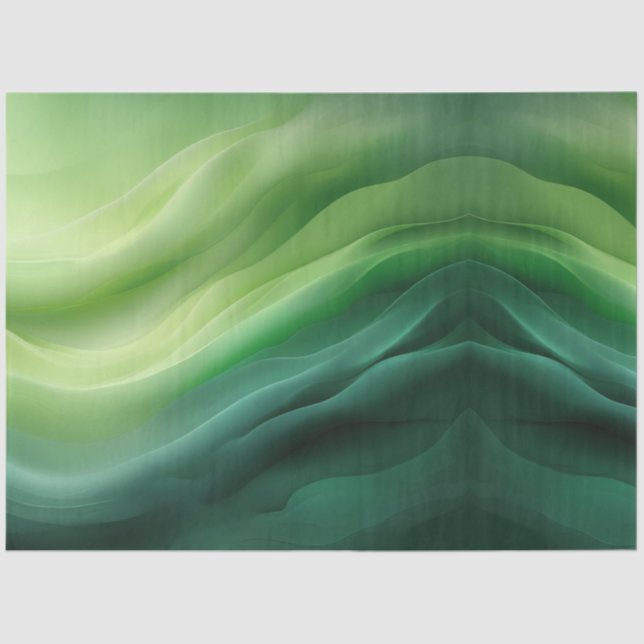 Green Hymn in Motion Tissue Paper (Front)