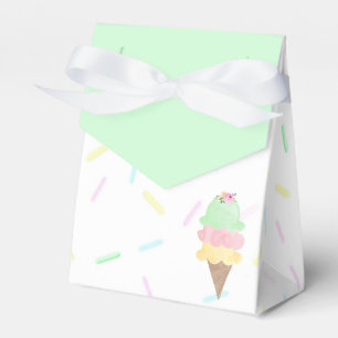 Green Ice Cream Party Favor Box