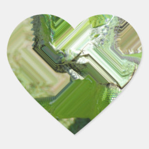 Green Iguana Heart Sticker