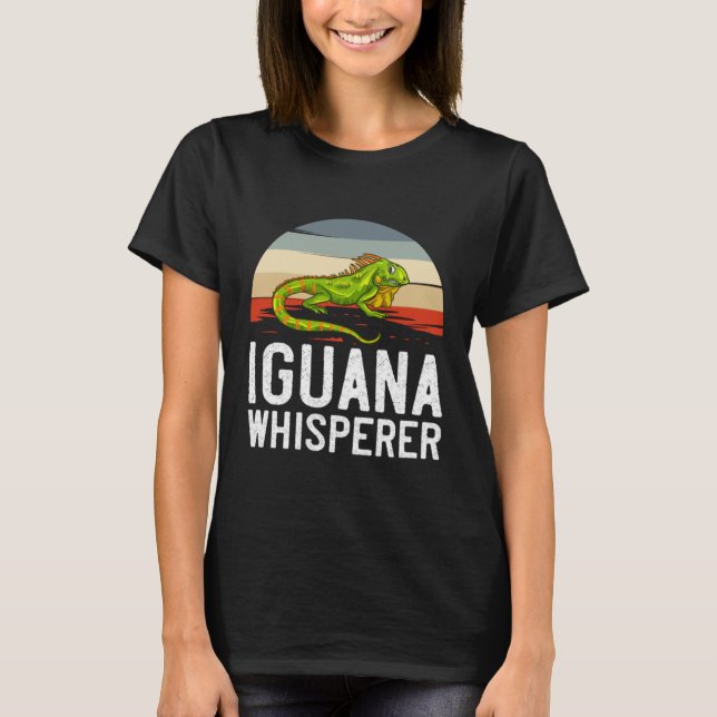 Green Iguana Lizard Cage Hunting Reptile1 T-Shirt (Front)