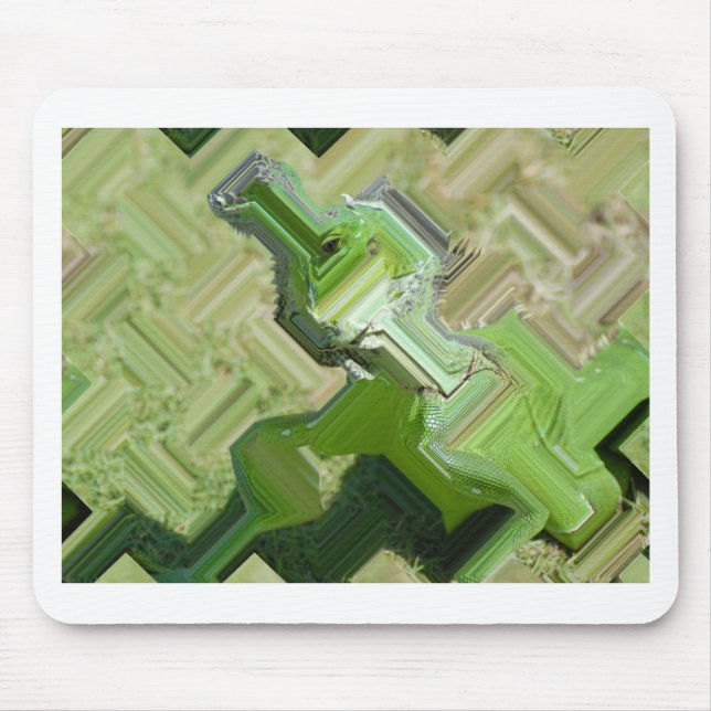 Green Iguana Mouse Pad (Front)