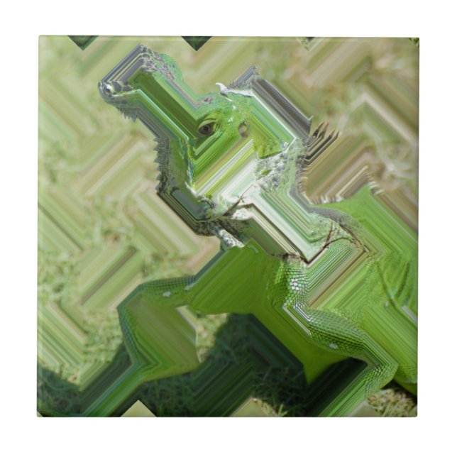 Green Iguana Tile (Front)