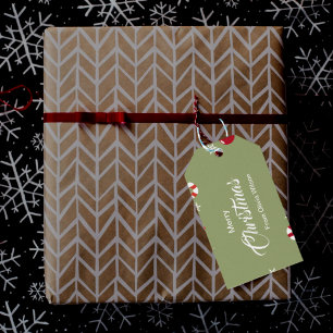 Green Illustrated Christmas  Gift Tags