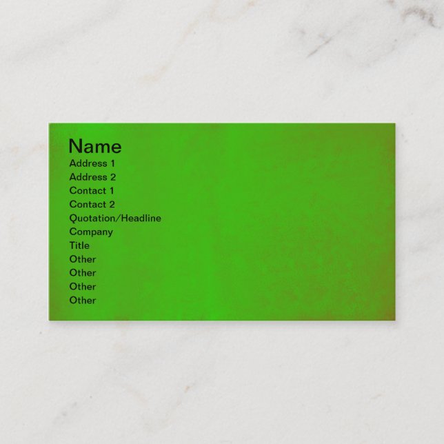 Green Impression Business Card (Front)