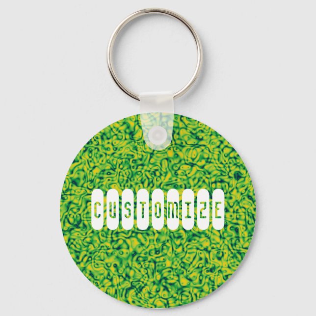 Green Impressionism -Template Keychain (Front)