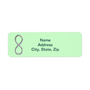 Green Infinity Wedding Address Labels