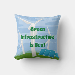 Green Infrastructure is Best Throw Pillow