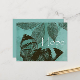 Green Inspirational Hope Butterfly Postcard
