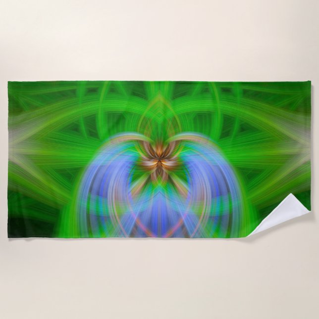 Green Intricacy   Beach Towel (Front)
