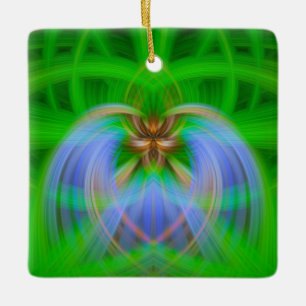Green Intricacy Ceramic Ornament