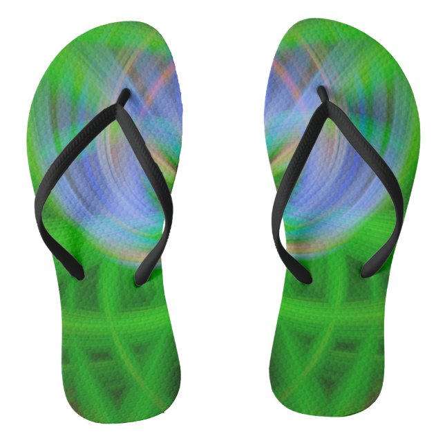 Green Intricacy  Flip Flops (Footbed)