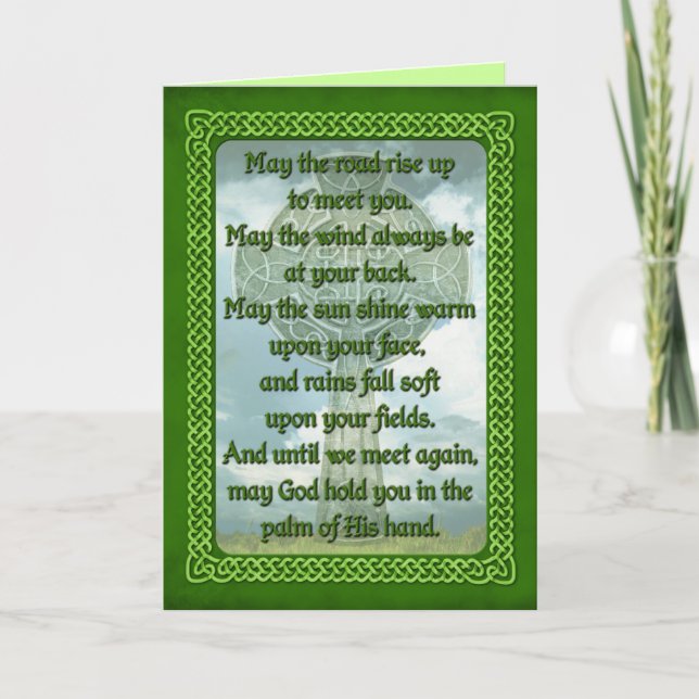 Green Irish Blessing Card (Front)