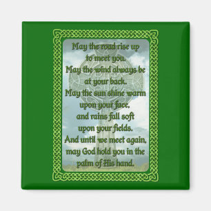 Green Irish Blessing Magnet
