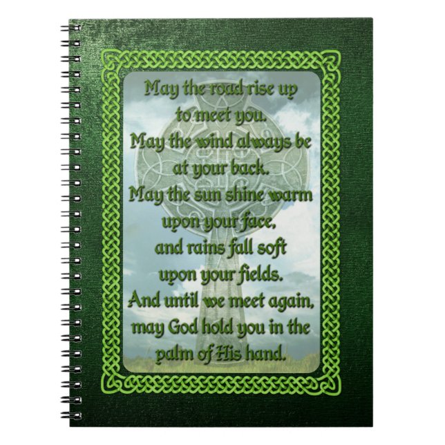 Green Irish Blessing Notebook (Front)