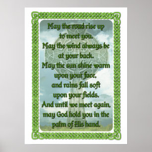 Green Irish Blessing Poster