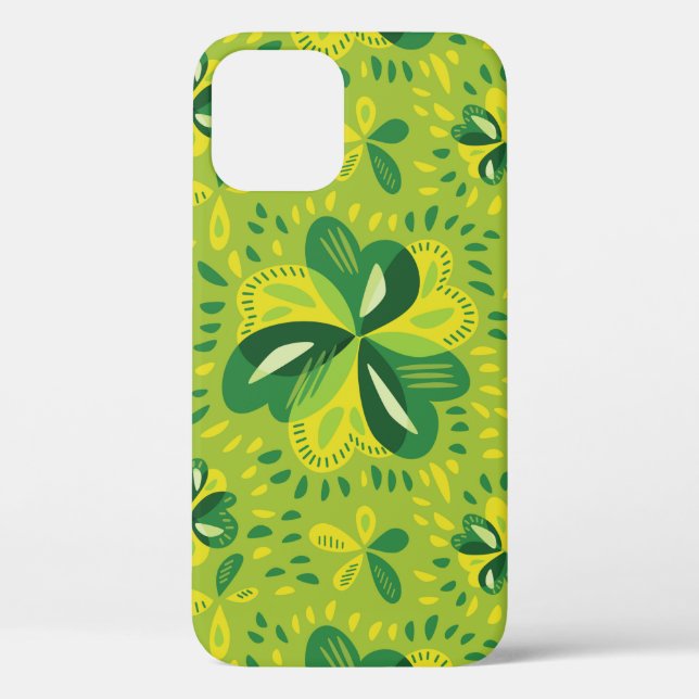 Green Irish Clover Pattern Case-Mate iPhone Case (Back)