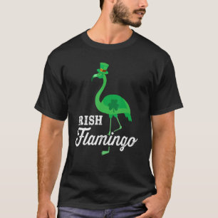 Green irish flamingo for funny St Patricks day T-Shirt