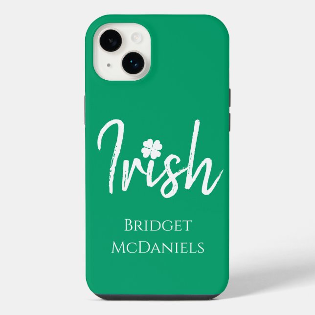 Green Irish Four Leaf Clover St Patricks Day     iPhone Case (Back)